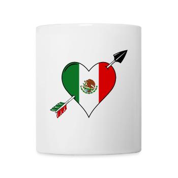 Mexico Flag Heart Love - Mug - white - Front