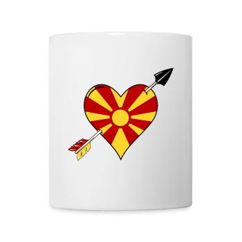 Macedonia Flag Heart Love - Mug - white - Front