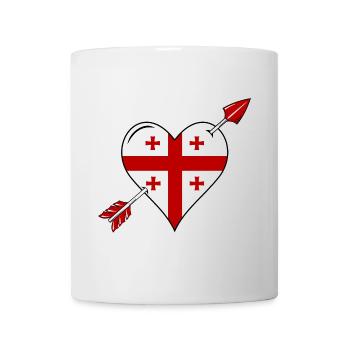 Géorgie drapeau coeur amour - Mug blanc - blanc - Devant