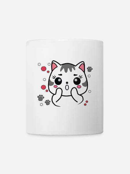 Chat mignon surpris - Mug blanc - blanc
