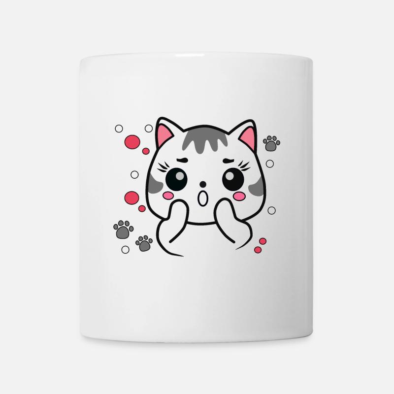 Chat mignon surpris - Mug blanc - blanc