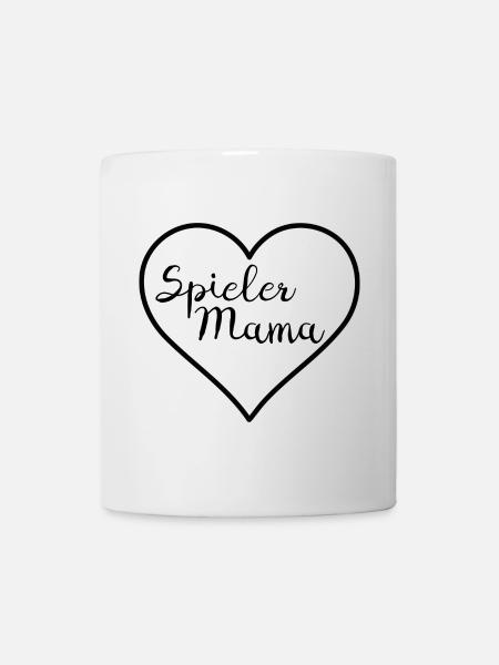 Spielermama schwarz - Tasse - Weiß