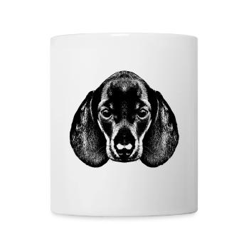 Teckel / Dackel / Dachshund / Portrait - Tasse - Weiß - Vorne