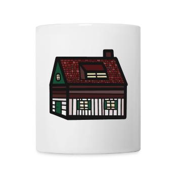 Tiroler Haus Hütte Häuschen Gebäude Immobilie - Tasse - Weiß - Vorne