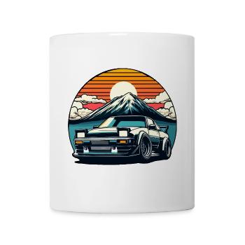 JDM-Auto Japanische Retro-Autorenn-Drift-Legende - Tasse - Weiß - Vorne