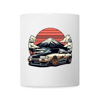 JDM-Auto Japanische Retro-Autorenn-Drift-Legende - Tasse - Weiß - Vorne