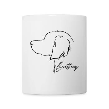 Brittany Spaniel Profil Hunde Hund Wilsigns - Tasse - Weiß - Vorne