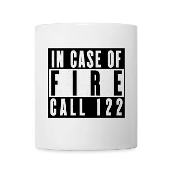 In Case of Fire Call 122 Design - Tasse - Weiß - Vorne