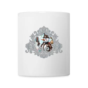 Schneemann in der Zeit! - Tasse - Weiß - Vorne