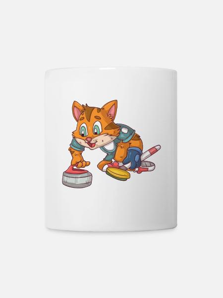 Curling Katze - Tasse - Weiß