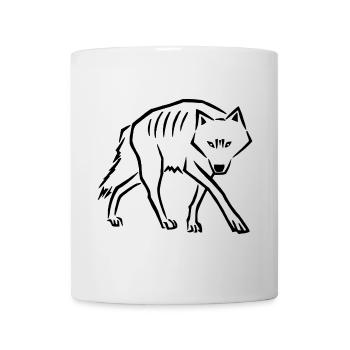 à pas de loup (noir) - Mug blanc - blanc - Devant