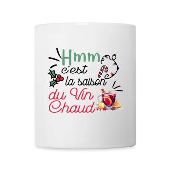 hmm c est la saison du vin chaud - Mug blanc - blanc - Devant