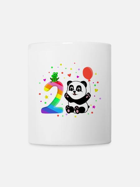 Second Birthday 2nd Year Panda Cute Gift - Mug - white