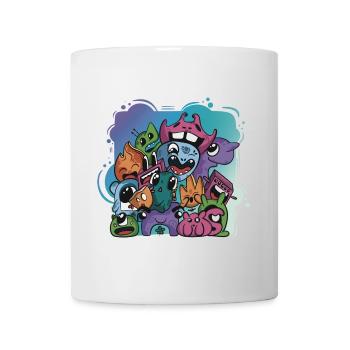 Monster fantasy doodle art drawing characters - Mug - white - Front