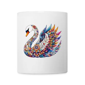 Cygne décoré de Mandalas - Mug blanc - blanc - Devant