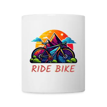Grafik für Radsport- und Rennrad- sowie Gravelbike - Tasse - Weiß - Vorne