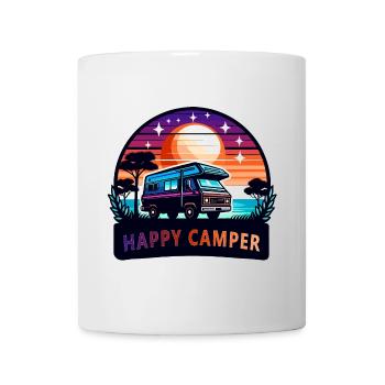 Sunset  Happy Camper Van - Mug - white - Front