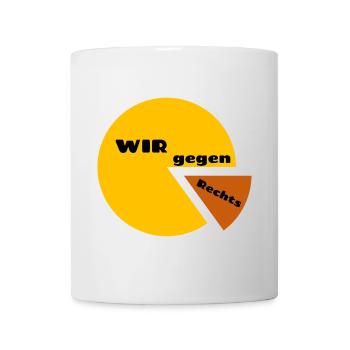 UNIS contre la droite - Déclaration contre l’intolérance - Mug blanc - blanc - Devant