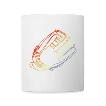 Gants de baseball Vintage Look - Mug blanc - blanc - Devant