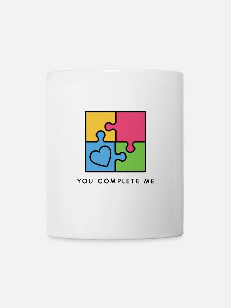 Du vervollständigst mich wahre Liebe Valentinstag - Tasse - Weiß