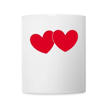 rotes Herz rot Herzen rot Herz Geschenk - Tasse - Weiß - Vorne