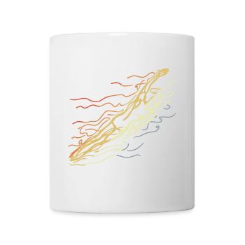 Vintage Schwimmen Zeichnung - Tasse - Weiß - Vorne