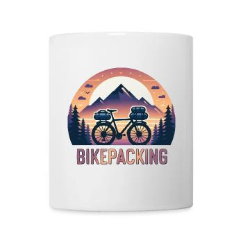 Mountain Camping Vélo Bikepacking Bike Packing - Mug blanc - blanc - Devant