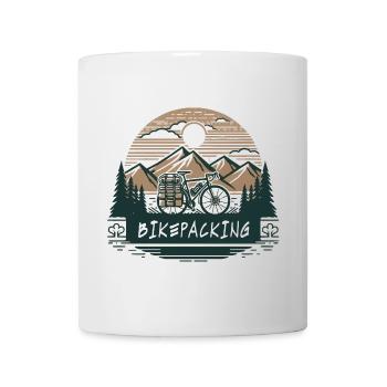 Gravel Bike Mountain Bikepacking Adventure Design - Mug - white - Front