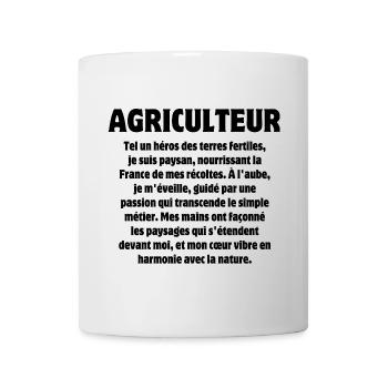 Landwirt, Landwirtschaft, Landschaft - Tasse - Weiß - Vorne