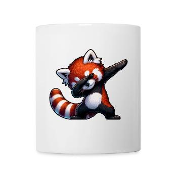 Roter Panda Dab – Kawaii Tanz Motiv - Tasse - Weiß - Vorne