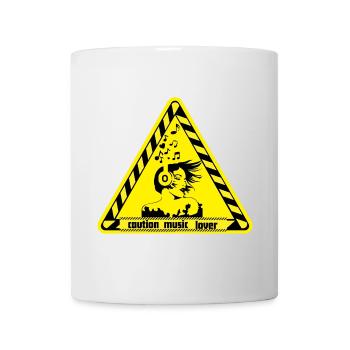 Warning sign for music lovers - Mug - white - Front