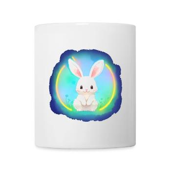 Hase Osterhase weisser Hase Kaninchen - Tasse - Weiß - Vorne