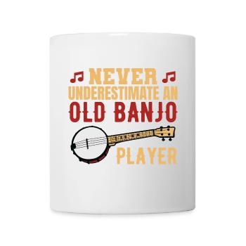 Unterschätze nie alte Banjospieler - Tasse - Weiß - Vorne
