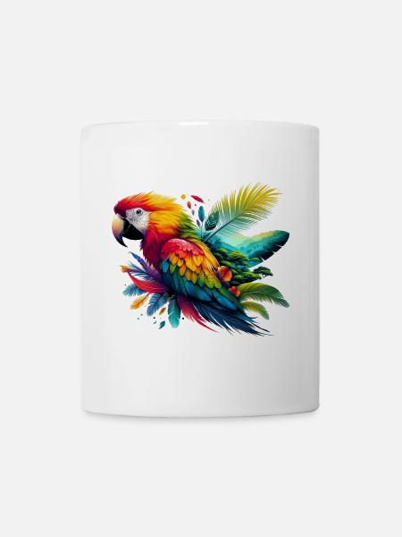 Papagei - Tasse - Weiß