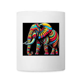 Éléphant Pop Art - Mug blanc - blanc - Devant