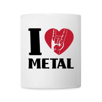 J’adore le métal - Mug blanc - blanc - Devant
