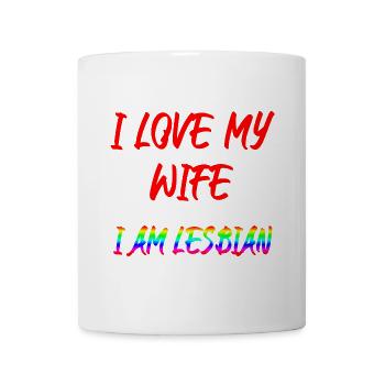 J’aime ma femme - Je suis lesbienne - Mug blanc - blanc - Devant