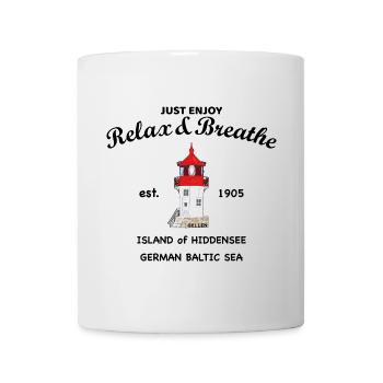 Île de Hiddensee, phare de Gellen, mer Baltique allemande - Mug blanc - blanc - Devant