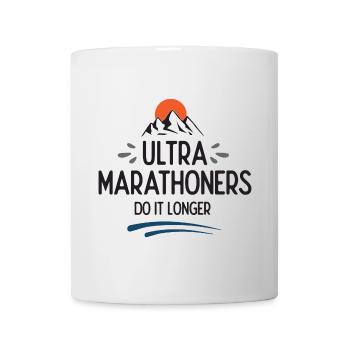 Les ultra-marathoniens le font plus longtemps - Mug blanc - blanc - Devant