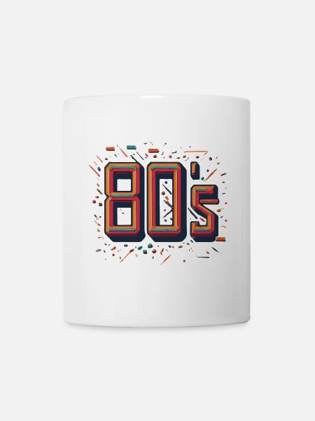 Glowing Neon 80s Design - Mug - white
