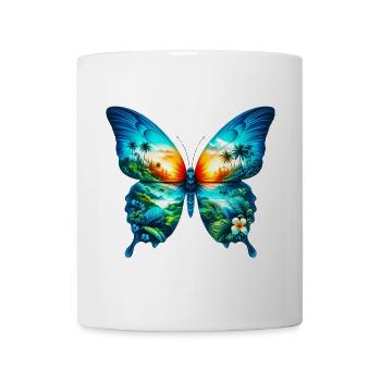 Schmetterling - Tasse - Weiß - Vorne
