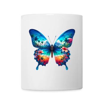 Schmetterling - Tasse - Weiß - Vorne