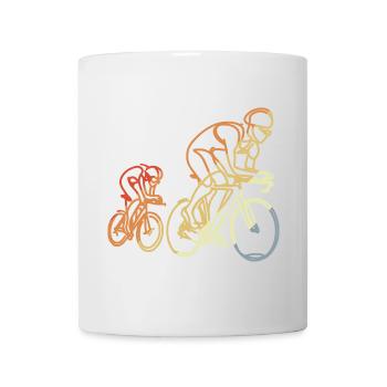 Vélo de route Style rétro - Mug blanc - blanc - Devant