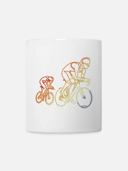 Rennrad Retro Stil - Tasse - Weiß