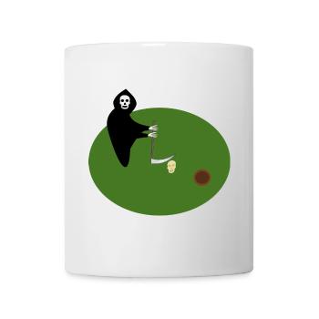 grim reaper Skull golf Gothic Fantasy Art - Mug - white - Front