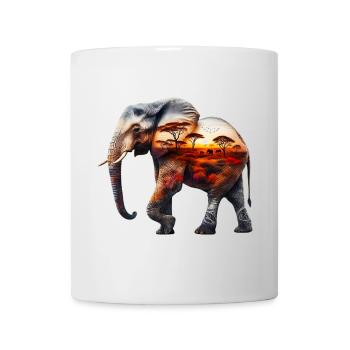 Éléphant - Mug blanc - blanc - Devant