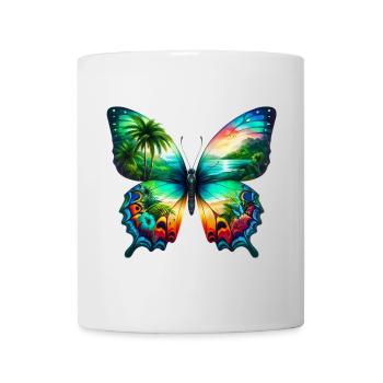 Schmetterling - Tasse - Weiß - Vorne