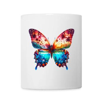 Schmetterling - Tasse - Weiß - Vorne