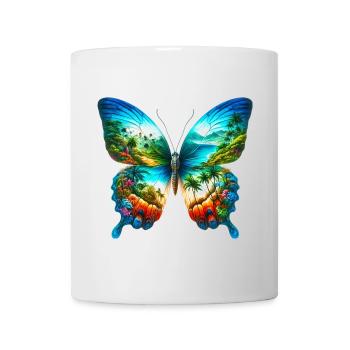 Schmetterling - Tasse - Weiß - Vorne
