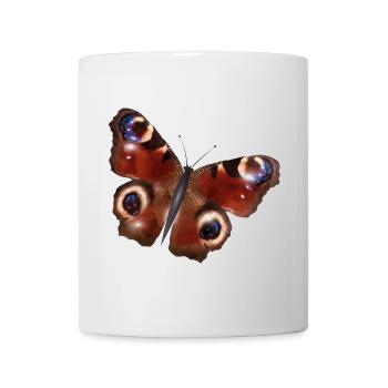 magnifique papillon paon - Mug blanc - blanc - Devant